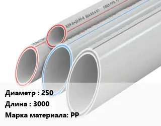 Труба полипропиленовая 250 L=3000 PP
